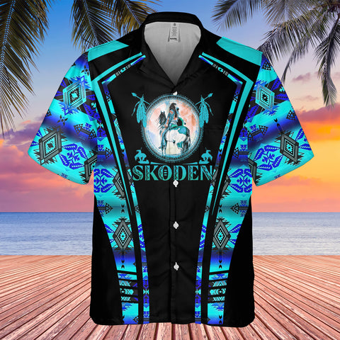 Powwow StoreGBHW000642 Tribe Design Native American Hawaiian Shirt 3D