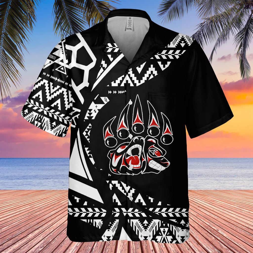 Powwow StoreGBHW001093 Tribe Design Native American Hawaiian Shirt 3D