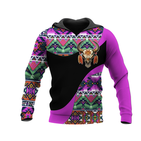 Powwow StoreHD0012033 Pattern Native Pride 3D Hoodie