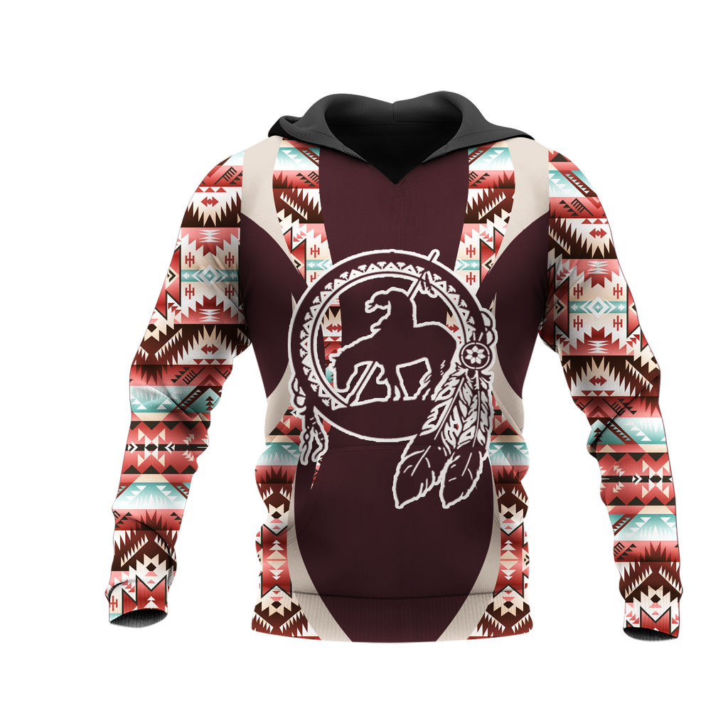 Powwow StoreHD0012195 Pattern Native Pride 3D Hoodie