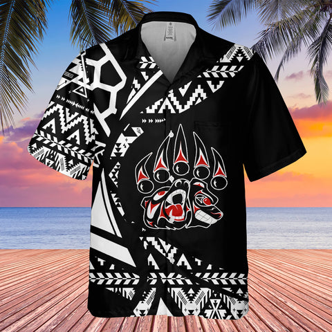 Powwow StoreGBHW001093 Tribe Design Native American Hawaiian Shirt 3D