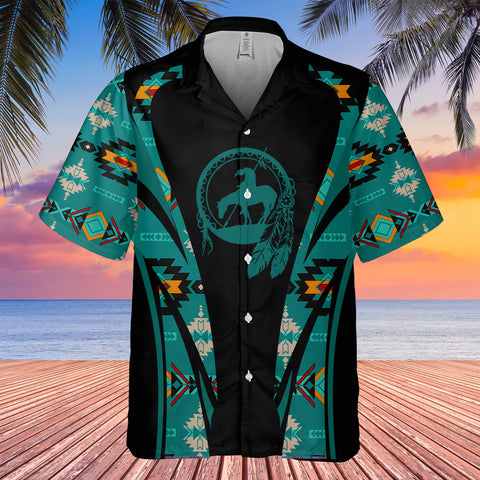 Powwow StoreGBHW000653 Tribe Design Native American Hawaiian Shirt 3D