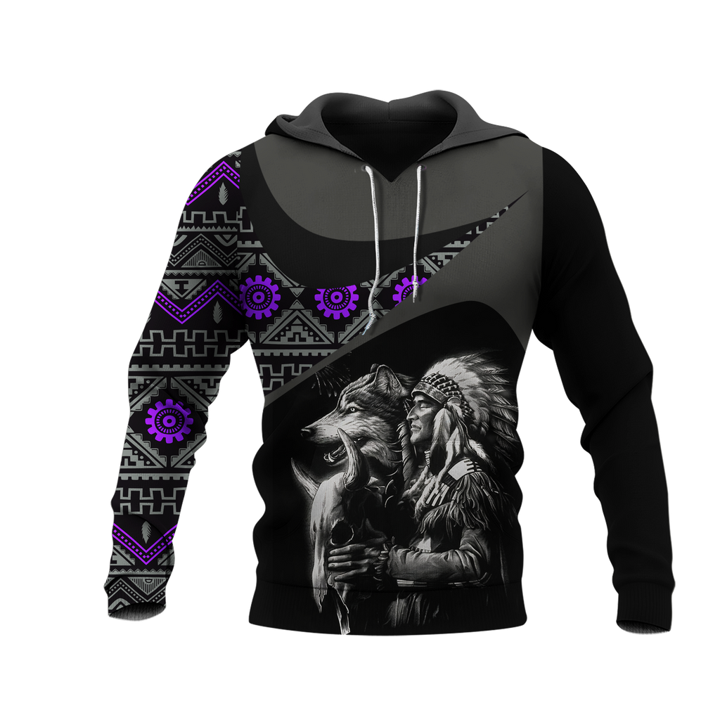 Powwow StoreHD0011449 Pattern Native Pride 3D Hoodie