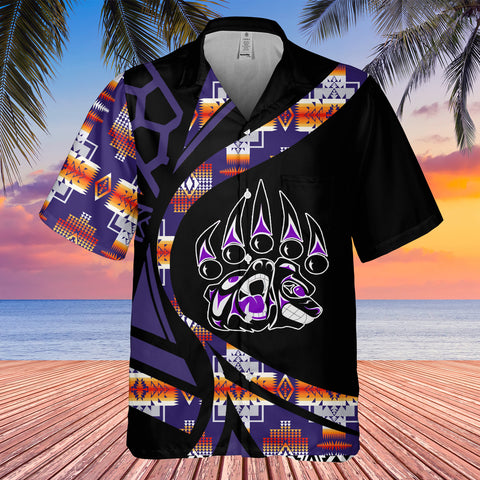 Powwow StoreGBHW001095 Tribe Design Native American Hawaiian Shirt 3D