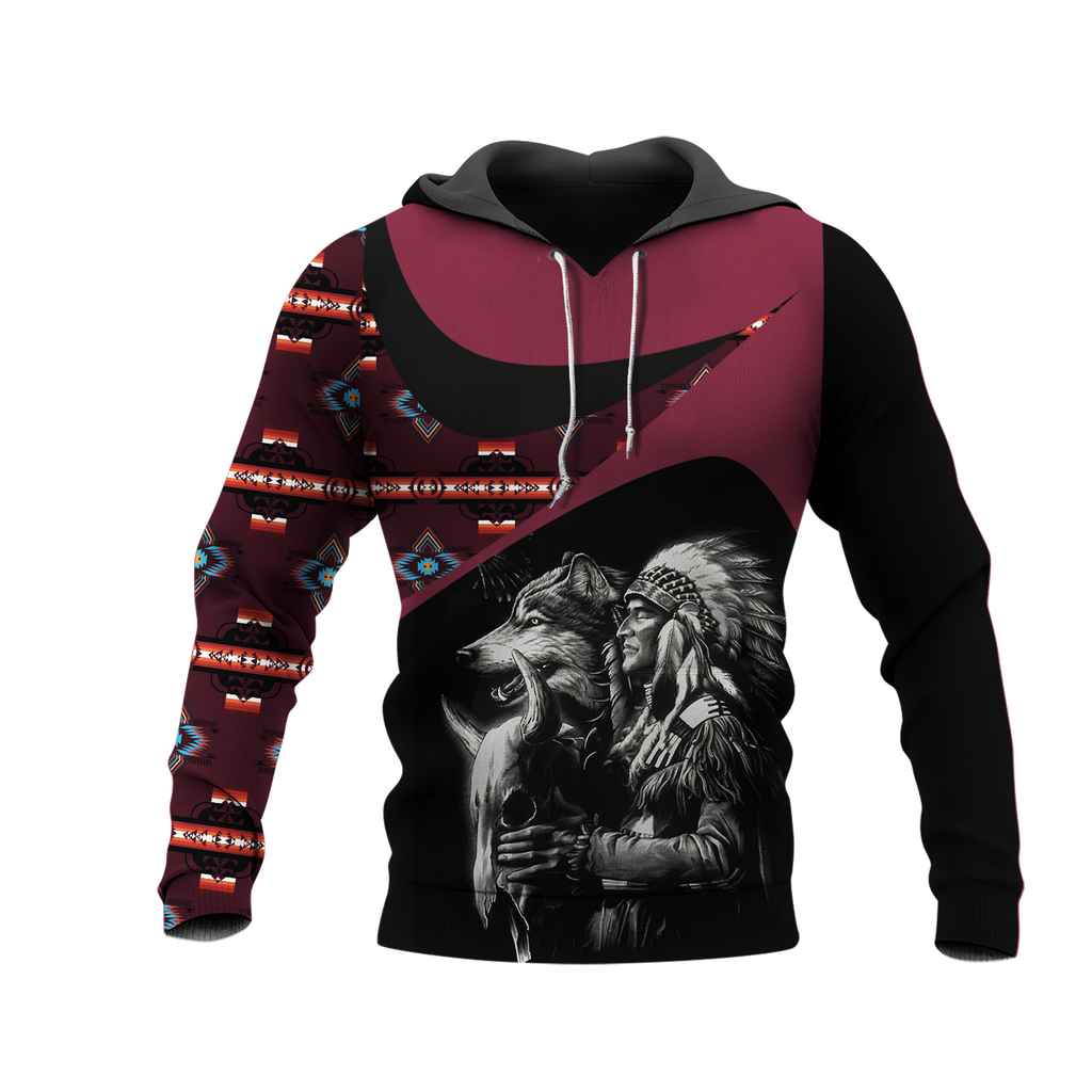 Powwow StoreHD0011450 Pattern Native Pride 3D Hoodie