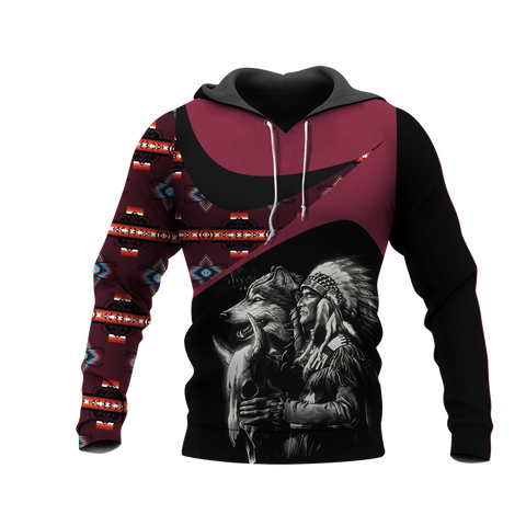 Powwow StoreHD0011450 Pattern Native Pride 3D Hoodie