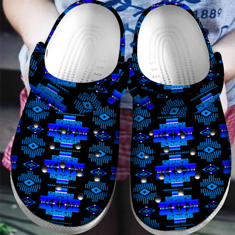 GB-NAT00720-02 Pattern Native American  Crocs Clogs Shoes
