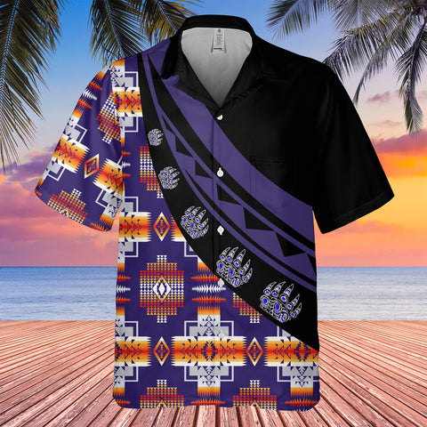 Powwow StoreGBHW001096 Tribe Design Native American Hawaiian Shirt 3D