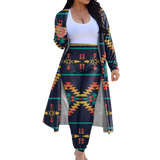 Powwow StoreGBNAT00325 Tribe Design Native American Cardigan Coat Long Pant Set