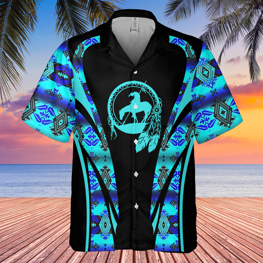 Powwow StoreGBHW000668 Tribe Design Native American Hawaiian Shirt 3D