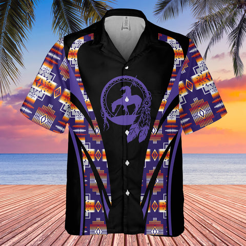 Powwow StoreGBHW000669 Tribe Design Native American Hawaiian Shirt 3D