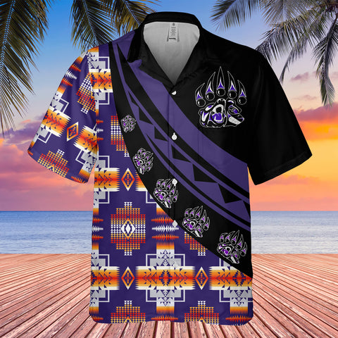 Powwow StoreGBHW001097 Tribe Design Native American Hawaiian Shirt 3D