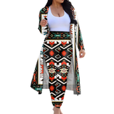 Powwow StoreGBNAT00049 Tribe Design Native American Cardigan Coat Long Pant Set