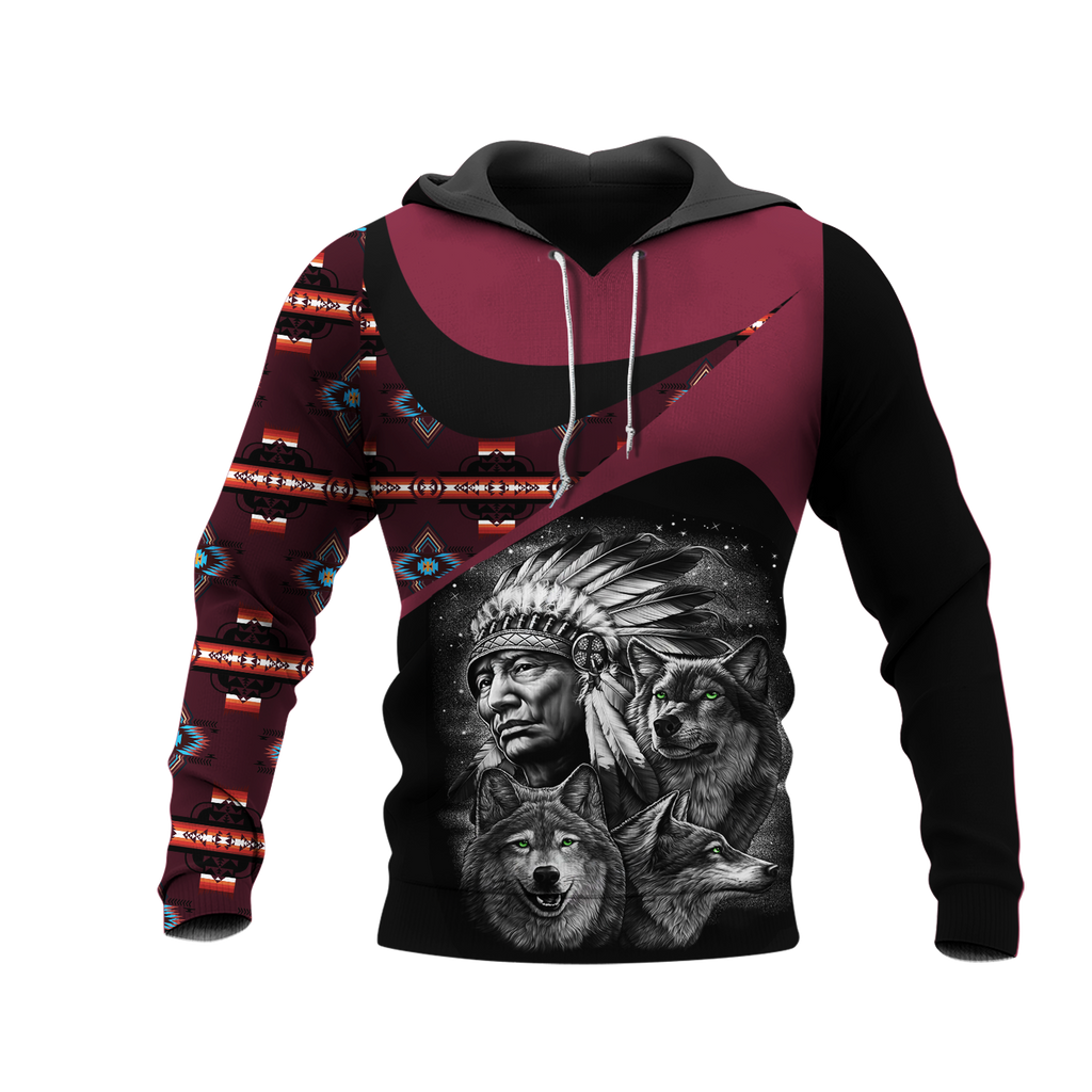 Powwow StoreHD0011453 Pattern Native Pride 3D Hoodie