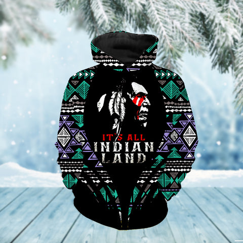 Powwow StoreHD0011766 Pattern Native Pride 3D Hoodie