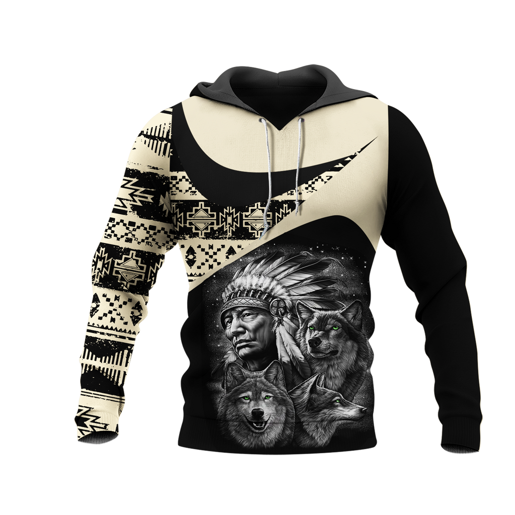 Powwow StoreHD0011454 Pattern Native Pride 3D Hoodie