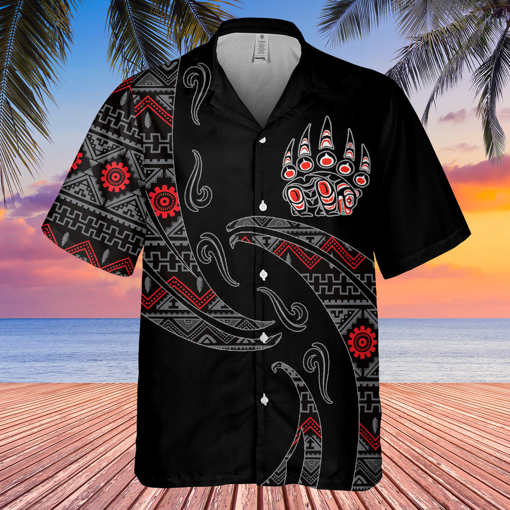 Powwow StoreGBHW001057 Tribe Design Native American Hawaiian Shirt 3D