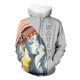 Powwow StoreHD0012259 Pattern Native Pride 3D Hoodie