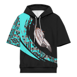 Powwow StoreHD0012356 Pattern Native Pride 3D Short  Hoodie