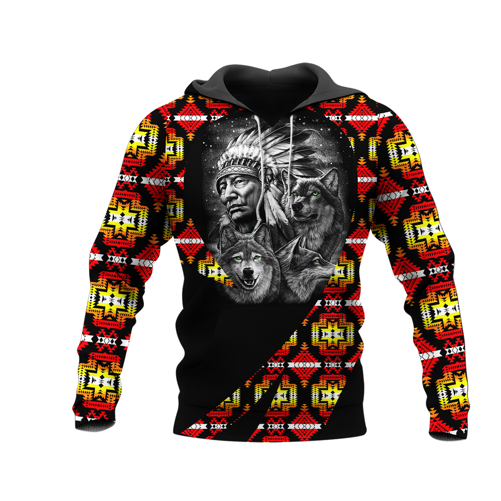 Powwow StoreHD0011613 Pattern Native Pride 3D Hoodie