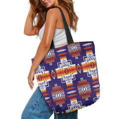 Powwow StoreGBNAT0004 Pattern Tribe Canvas Shopping Bag