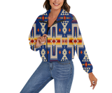 Powwow StoreGBNAT0006204 Pattern Native American Women's Zip Jacket