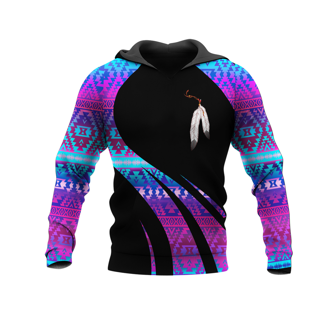 Powwow StoreHD0011690 Pattern Native Pride 3D Hoodie