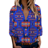 Powwow StoreGBNAT0004606 Tribe Design Native Women's LongSleeved Shirts