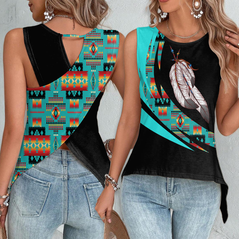 Powwow StoreCBT0015 Pattern Native Cross Back Top