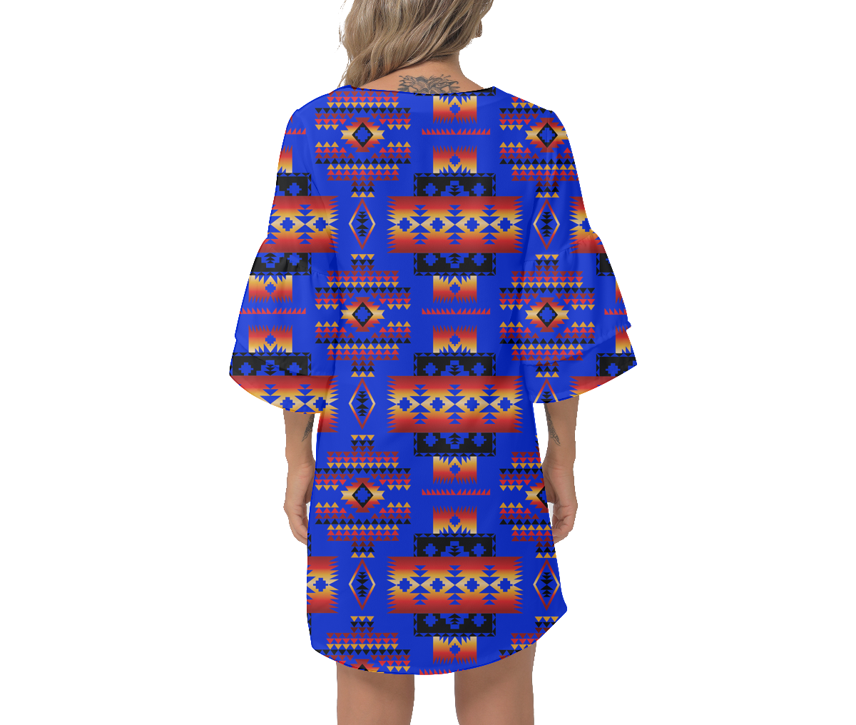 Powwow Storegb nat00046 06 native design print womens v neck dresss