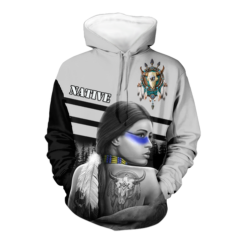 Powwow StoreHD0012527 Pattern Native Pride 3D Hoodie