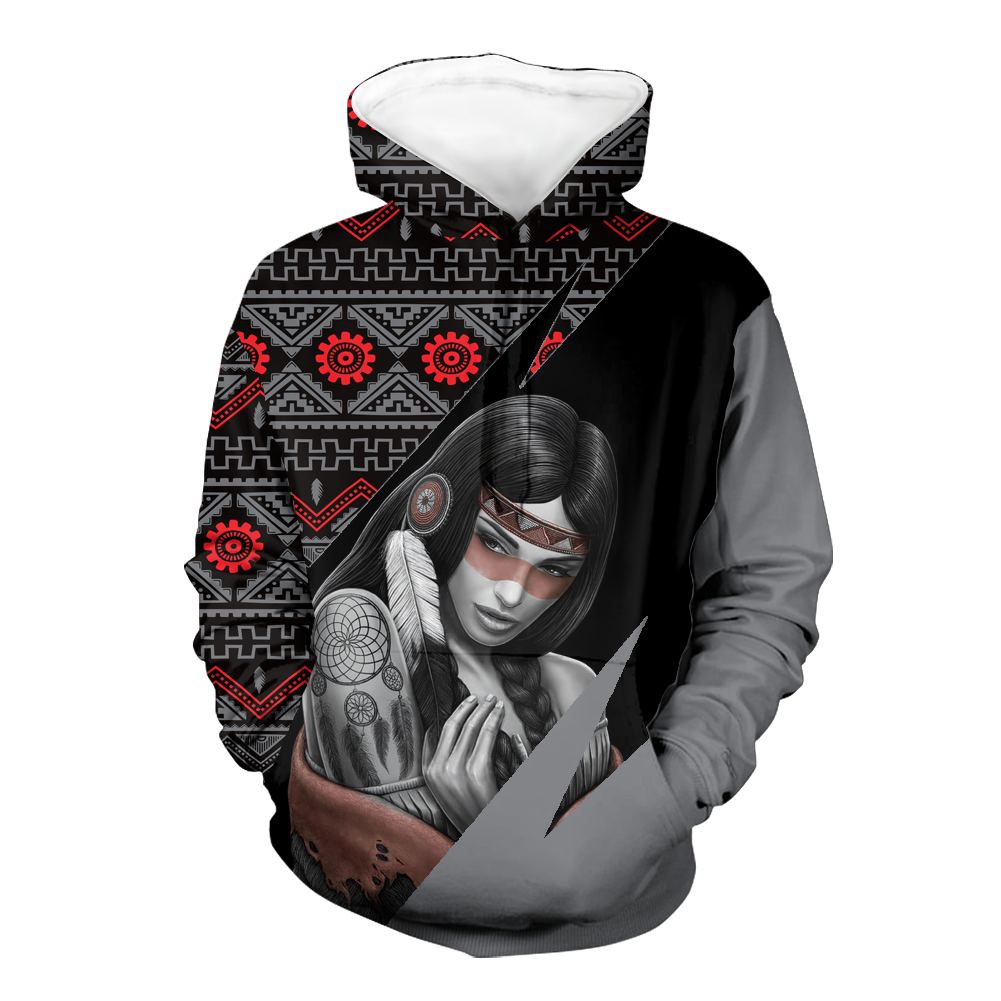 Powwow StoreHD0012128 Pattern Native Pride 3D Hoodie