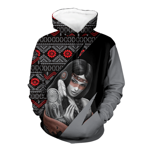 Powwow StoreHD0012128 Pattern Native Pride 3D Hoodie