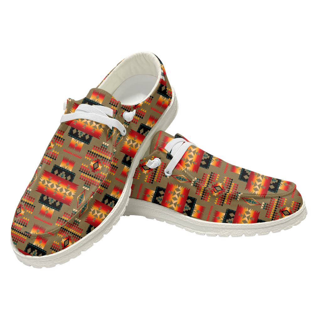 Powwow StoreGBNAT0004604  Pattern Native Lace Up Loafers