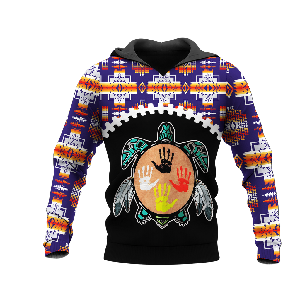 Powwow StoreHD0012275 Pattern Native Pride 3D Hoodie