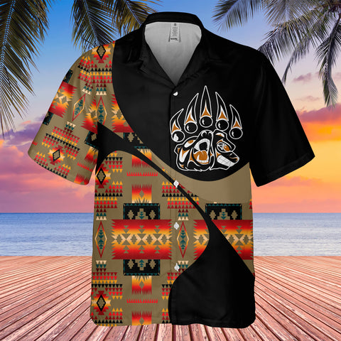 Powwow StoreGBHW001040 Tribe Design Native American Hawaiian Shirt 3D