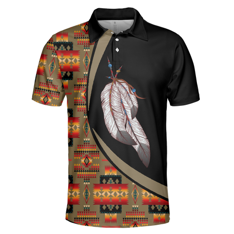 POLO0007 Native American  Polo T-Shirt 3D
