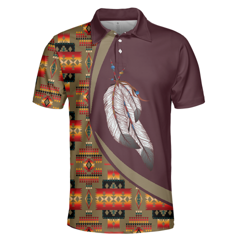 POLO0005 Native American  Polo T-Shirt 3D