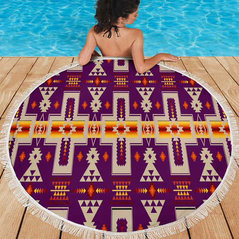 Powwow StoreGBNAT0006209 Native American Design Beach Blanket