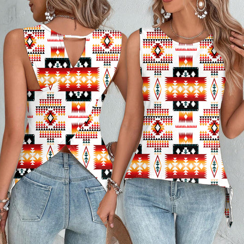 Powwow StoreGBNAT00075 Pattern Native Cross Back Top