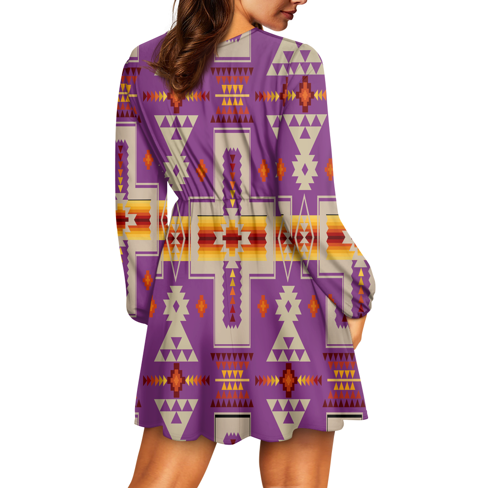Powwow Storegb nat00062 07 pattern native american womens v neck dress