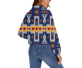 GB-NAT00062-04 Pattern Native American Women's Zip Jacket