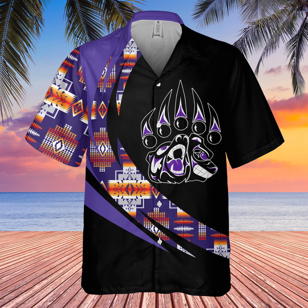 Powwow StoreGBHW000714 Tribe Design Native American Hawaiian Shirt 3D