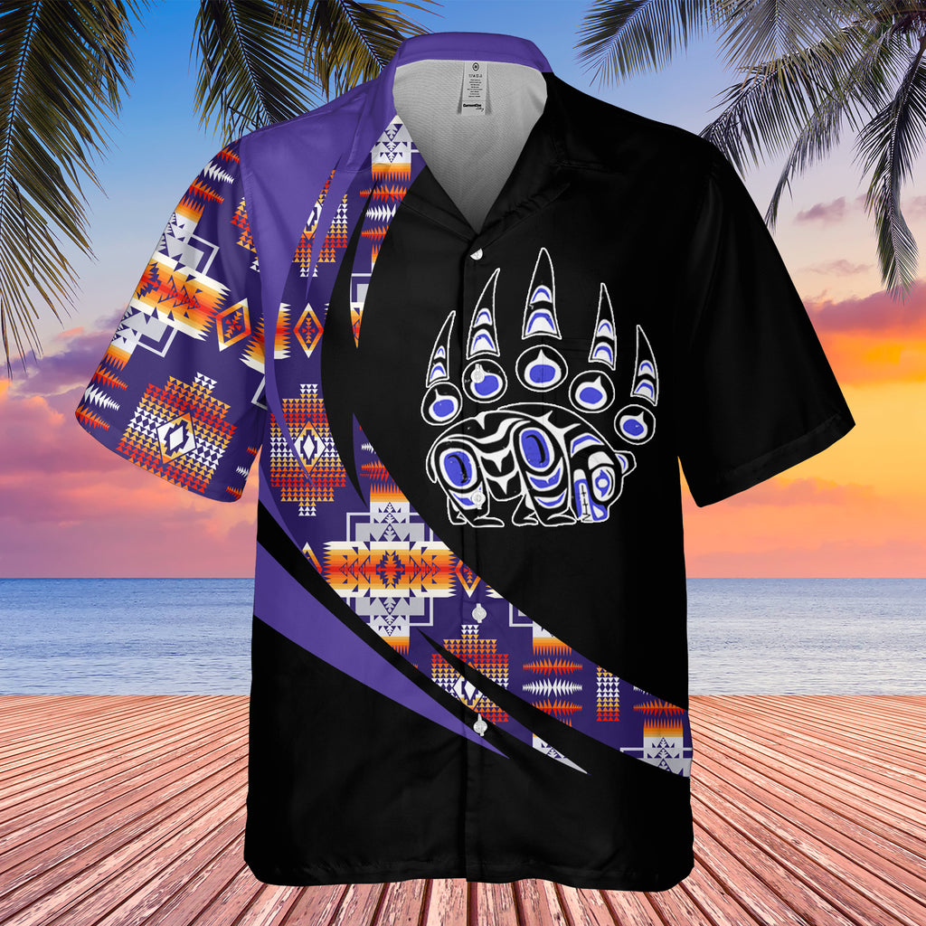 Powwow StoreGBHW000716 Tribe Design Native American Hawaiian Shirt 3D