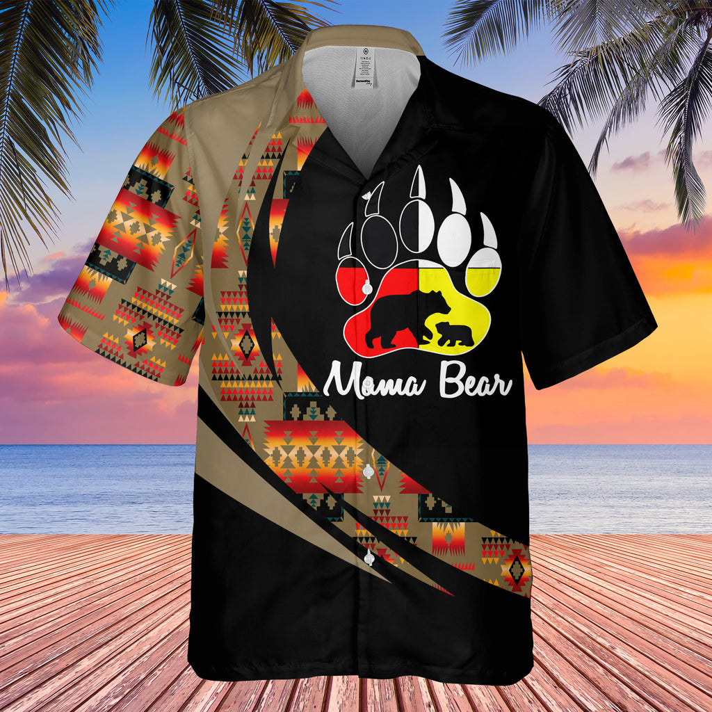 Powwow StoreGBHW000719 Tribe Design Native American Hawaiian Shirt 3D