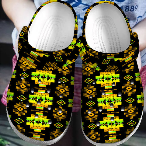 GB-NAT00720-08 Pattern Native American  Crocs Clogs Shoes