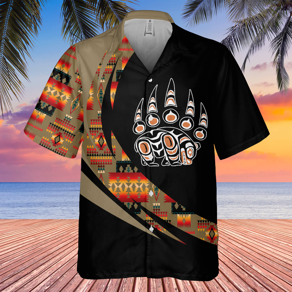 Powwow StoreGBHW000721 Tribe Design Native American Hawaiian Shirt 3D