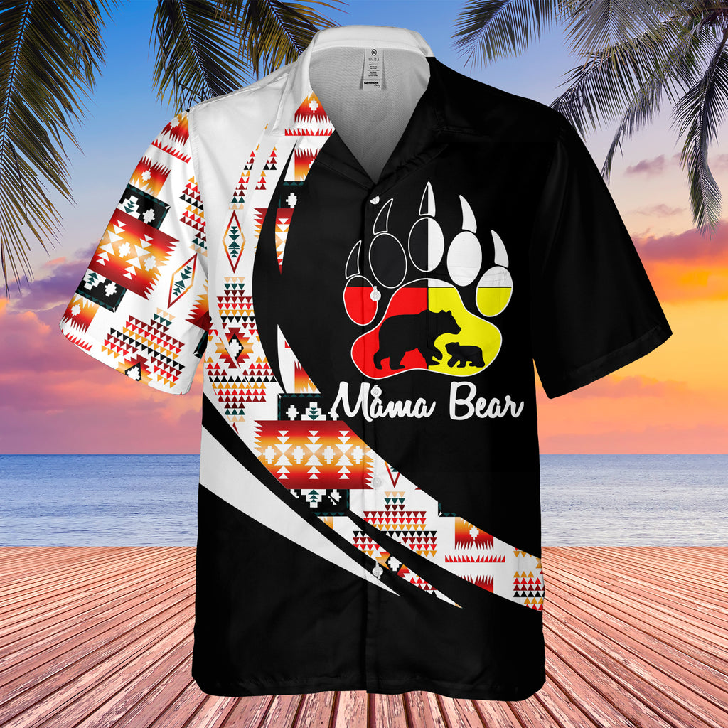 Powwow StoreGBHW000725 Tribe Design Native American Hawaiian Shirt 3D