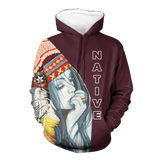 Powwow StoreHD0012261 Pattern Native Pride 3D Hoodie