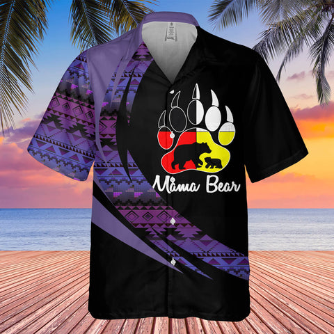 Powwow StoreGBHW000733 Tribe Design Native American Hawaiian Shirt 3D